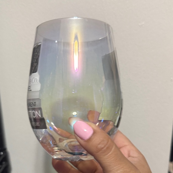 Designer Book Stack Wine Glass fancy boojee iridescent - Picture 2 of 3